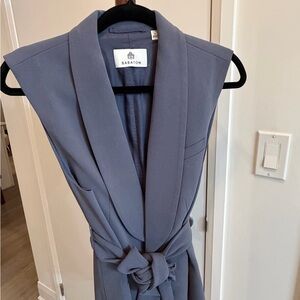 Aritzia Babaton Sleeveless Wrap Vest in Slate